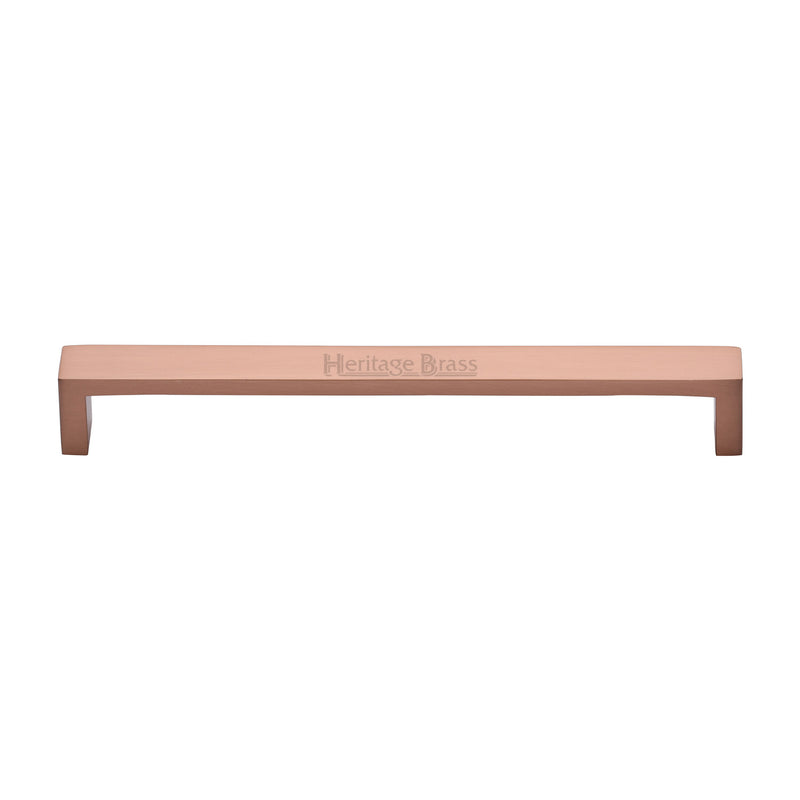 Heritage Brass Cabinet Pull Wide Metro Design 192mm CTC Satin Rose Gold Finish - C4520 192-SRG - Choice Handles