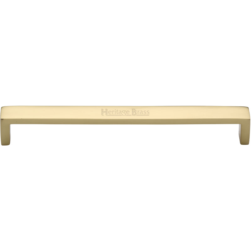Heritage Brass Cabinet Pull Wide Metro Design 203mm CTC Polished Brass Finish - C4520 203-PB - Choice Handles
