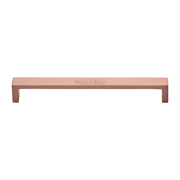 Heritage Brass Cabinet Pull Wide Metro Design 203mm CTC Satin Rose Gold Finish - C4520 203-SRG - Choice Handles