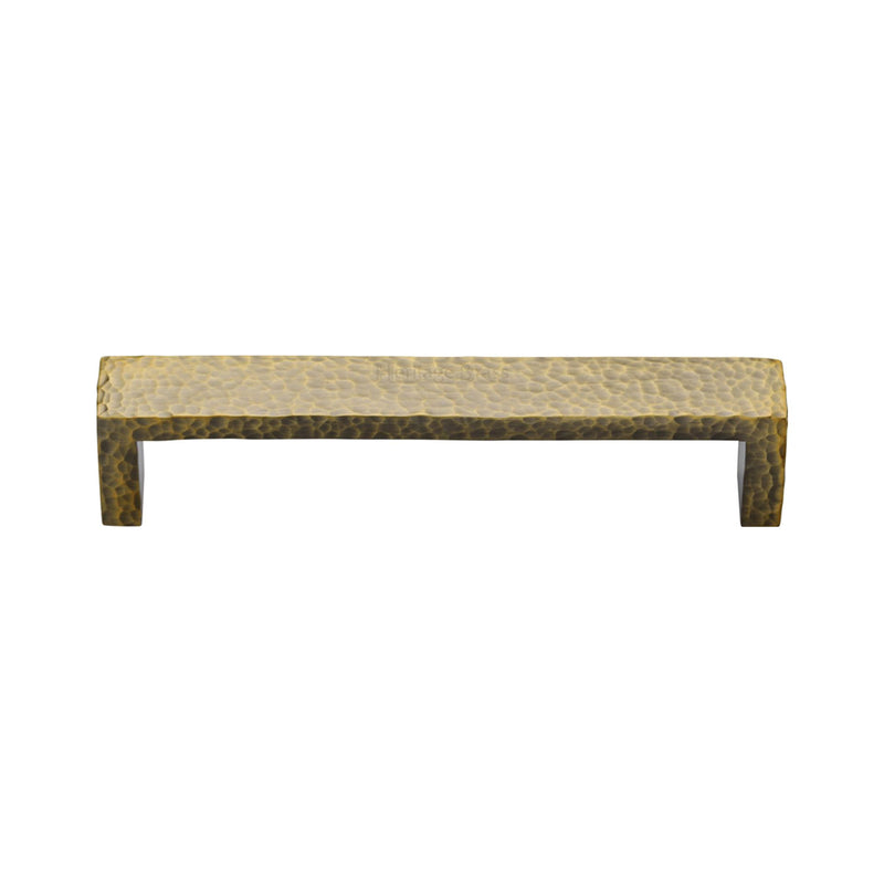 Heritage Brass Cabinet Pull Hammered Wide Metro Design 101mm CTC Antique Brass Finish - C4525 101-AT - Choice Handles