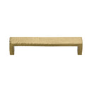 Heritage Brass Cabinet Pull Hammered Wide Metro Design 128mm CTC Satin Brass Finish - C4525 128-SB - Choice Handles