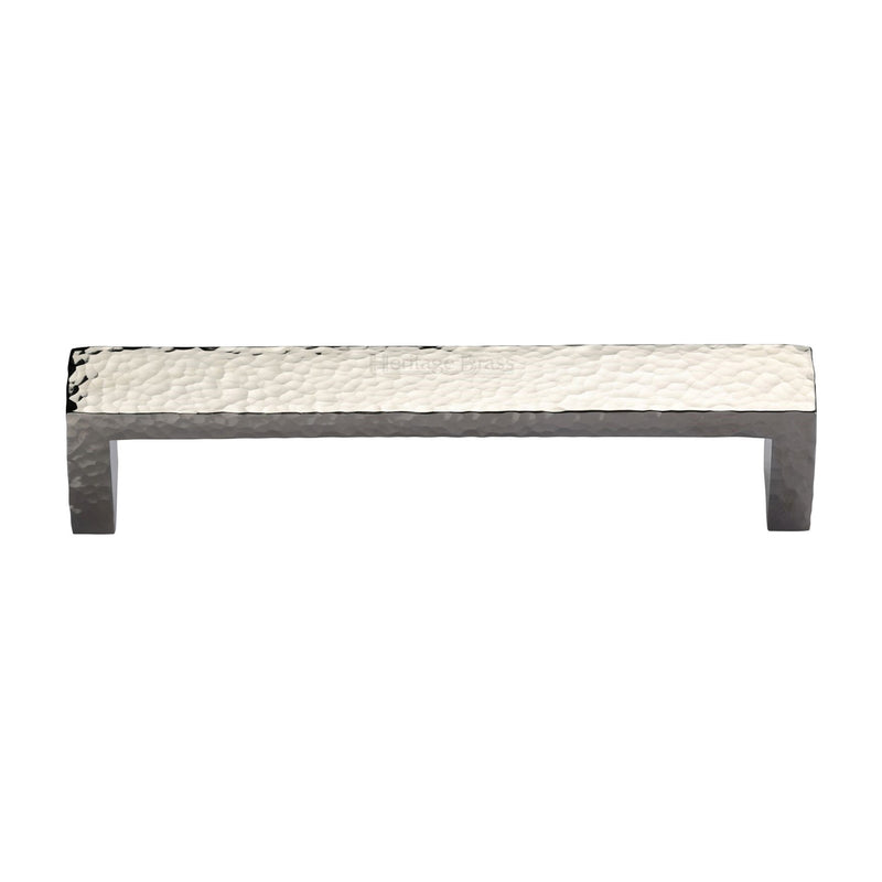 Heritage Brass Cabinet Pull Hammered Wide Metro Design 192mm CTC Polished Nickel Finish - C4525 192-PNF - Choice Handles