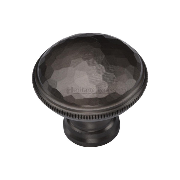 Heritage Brass Cabinet Knob Hand Beaten Design 32mm Matt Bronze finish - C4545-MB - Choice Handles