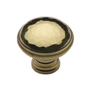 Heritage Brass Cabinet Knob Hand Beaten Design 32mm Polished Brass finish - C4545-PB - Choice Handles