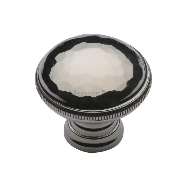 Heritage Brass Cabinet Knob Hand Beaten Design 32mm Polished Nickel - C4545-PNF - Choice Handles