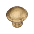 Heritage Brass Cabinet Knob Hand Beaten Design 32mm Satin Brass finish - C4545-SB - Choice Handles