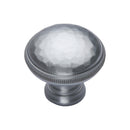 Heritage Brass Cabinet Knob Hand Beaten Design 32mm Satin Chrome finish - C4545-SC - Choice Handles