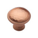 Heritage Brass Cabinet Knob Hand Beaten Design 32mm Satin Rose Gold finish - C4545-SRG - Choice Handles