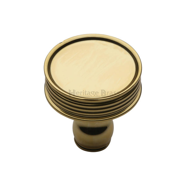 Heritage Brass Cabinet Knob Venetian Design 32mm Polished Brass finish - C4547-PB - Choice Handles