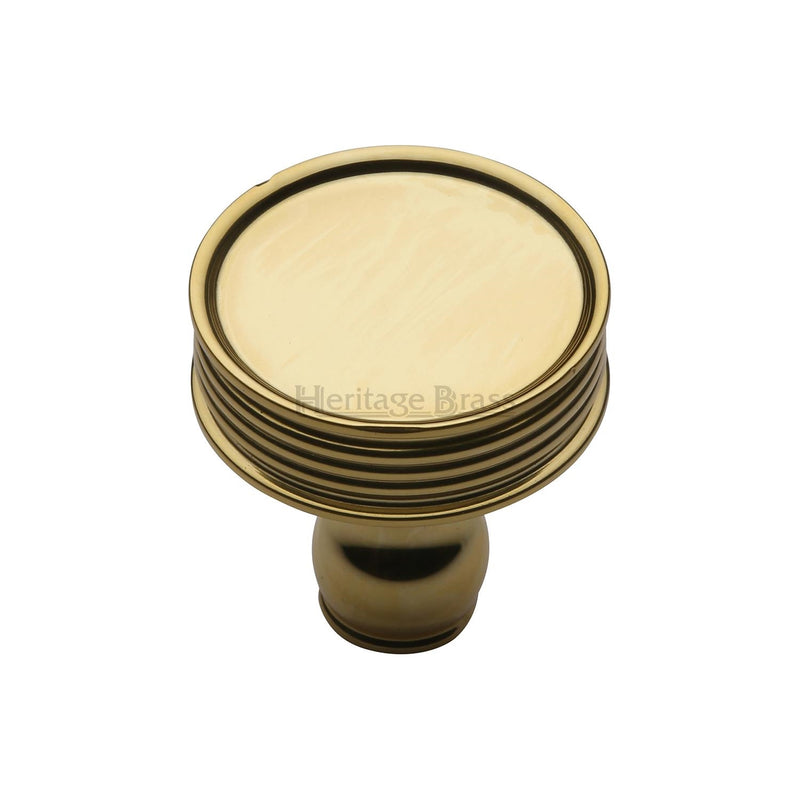 Heritage Brass Cabinet Knob Venetian Design 32mm Polished Brass finish - C4547-PB - Choice Handles