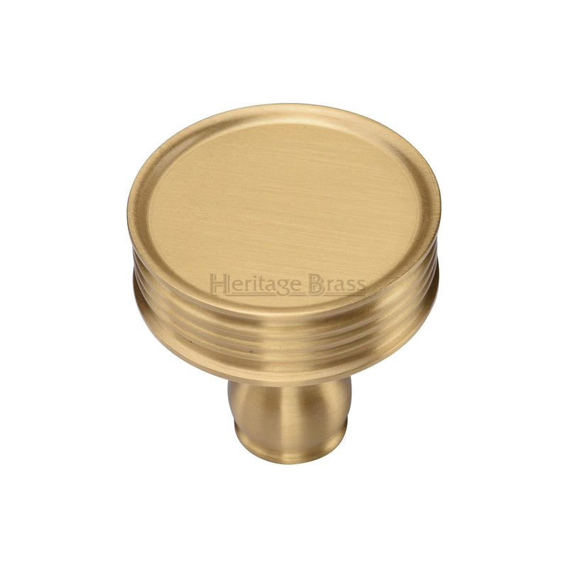 Heritage Brass Cabinet Knob Venetian Design 32mm Satin Brass finish - C4547-SB - Choice Handles