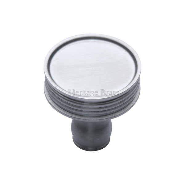 Heritage Brass Cabinet Knob Venetian Design 32mm Satin Chrome finish - C4547-SC - Choice Handles