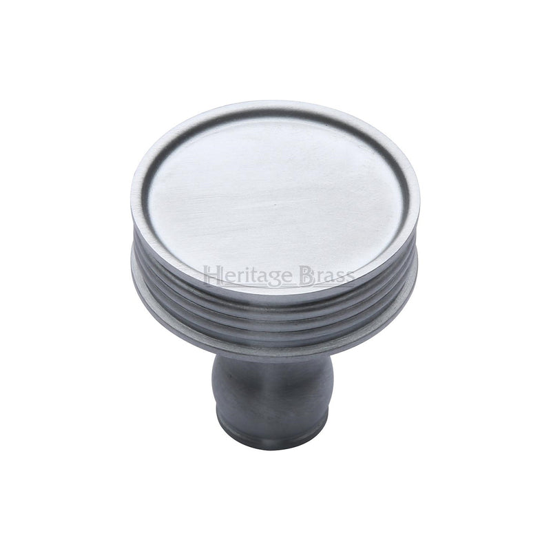 Heritage Brass Cabinet Knob Venetian Design 32mm Satin Chrome finish - C4547-SC - Choice Handles