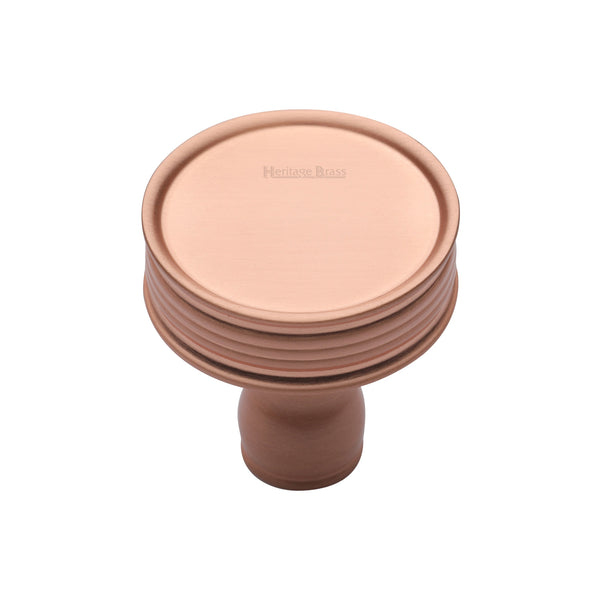 Heritage Brass Cabinet Knob Venetian Design 32mm Satin Rose Gold finish - C4547-SRG - Choice Handles