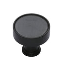 Heritage Brass Cabinet Knob Florence Design 32mm Matt Black finish - C4549-BKMT - Choice Handles
