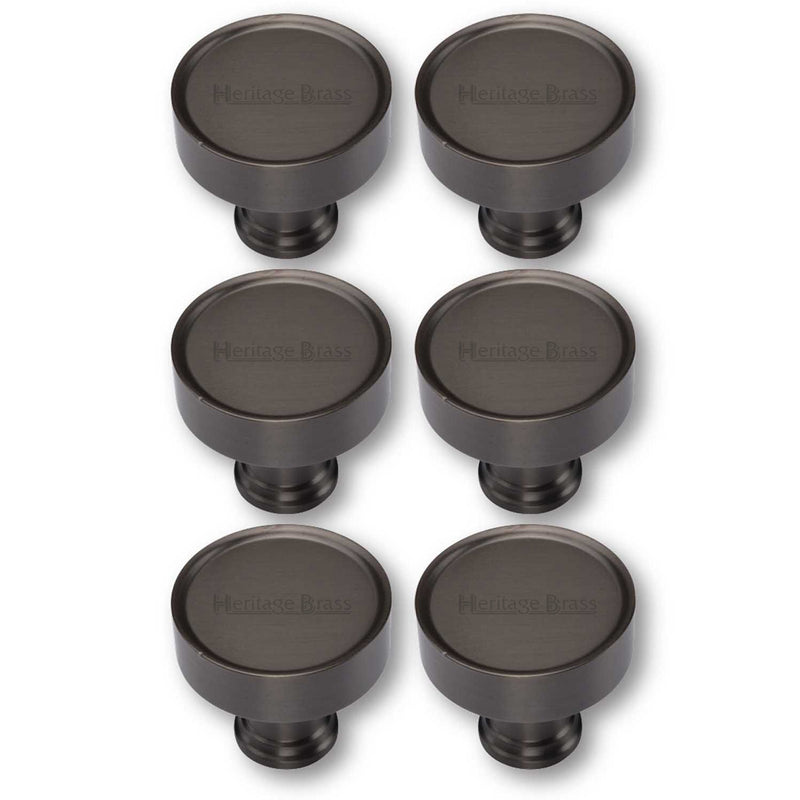 Heritage Brass Cabinet Knob Florence Design 32mm Matt Bronze finish - C4549-MB - Choice Handles