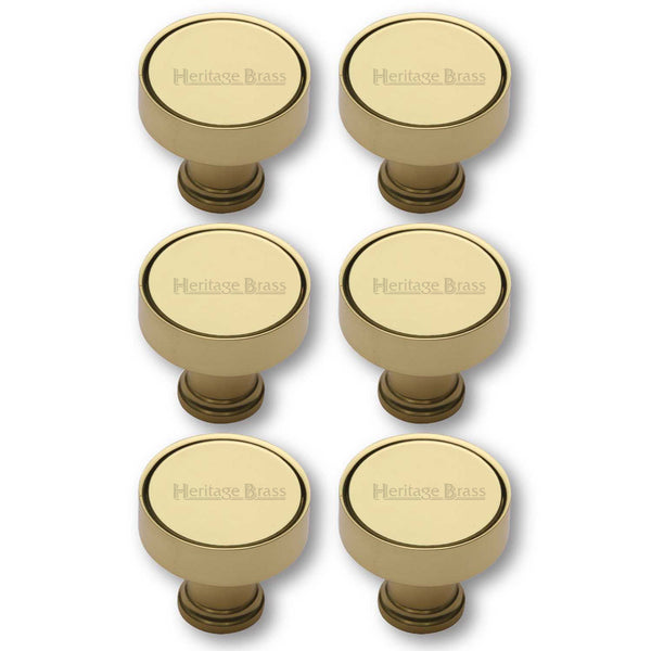 Heritage Brass Cabinet Knob Florence Design 32mm Polished Brass finish - C4549-PB - Choice Handles