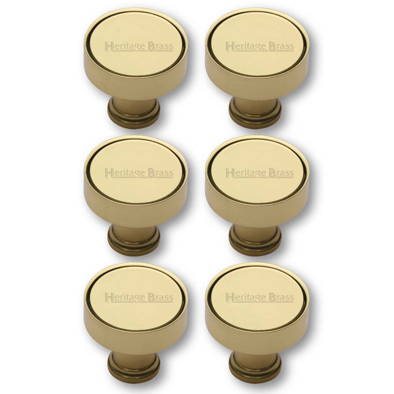 Heritage Brass Cabinet Knob Florence Design 32mm Polished Brass finish - C4549-PB - Choice Handles