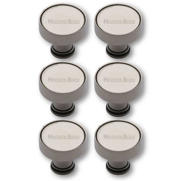 Heritage Brass Cabinet Knob Florence Design 32mm Polished Nickel - C4549-PNF - Choice Handles