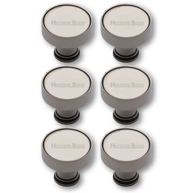 Heritage Brass Cabinet Knob Florence Design 32mm Polished Nickel - C4549-PNF - Choice Handles