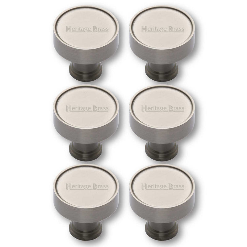Heritage Brass Cabinet Knob Florence Design 32mm Satin Nickel finish - C4549-SN - Choice Handles