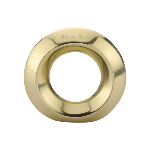 Heritage Brass Cabinet Knob Ring Design 40mm Polished Brass finish - C4553-PB - Choice Handles
