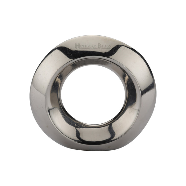 Heritage Brass Cabinet Knob Ring Design 40mm Polished Nickel - C4553-PNF - Choice Handles