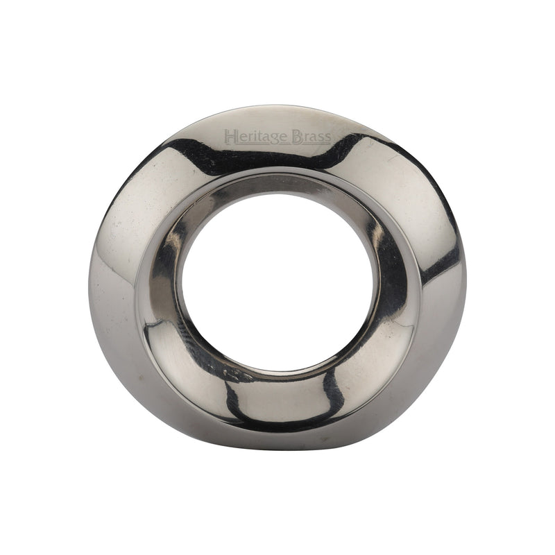 Heritage Brass Cabinet Knob Ring Design 40mm Polished Nickel - C4553-PNF - Choice Handles