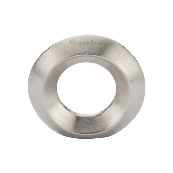 Heritage Brass Cabinet Knob Ring Design 40mm Satin Nickel finish - C4553-SN - Choice Handles