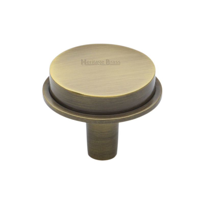 Heritage Brass Cabinet Knob Flat Top Design 32mm Antique Brass finish
 - C4592 32-AT - Choice Handles