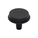 Heritage Brass Cabinet Knob Flat Top Design 32mm Matt Black finish
 - C4592 32-BKMT - Choice Handles
