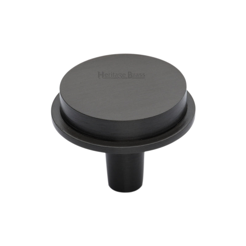 Heritage Brass Flat Round Knob Design 32 mm Matt Bronze finish
 - C4592 32-MB - Choice Handles