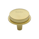 Heritage Brass Flat Round Knob Design 32 mm Polished Brass finish
 - C4592 32-PB - Choice Handles