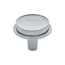 Heritage Brass Flat Round Knob Design 32 mm Polished Chrome finish
 - C4592 32-PC - Choice Handles