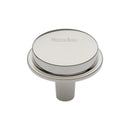 Heritage Brass Flat Round Knob Design 32 mm Polished Nickel
 - C4592 32-PNF - Choice Handles