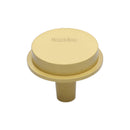 Heritage Brass Flat Round Knob Design 32 mm Satin Brass finish
 - C4592 32-SB - Choice Handles