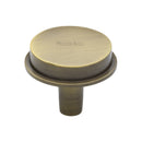 Heritage Brass Flat Round Knob Design 38 mm Antique Brass finish
 - C4592 38-AT - Choice Handles