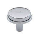 Heritage Brass Flat Round Knob Design 38 mm Polished Chrome finish
 - C4592 38-PC - Choice Handles
