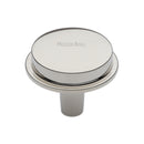 Heritage Brass Flat Round Knob Design 38 mm Polished Nickel
 - C4592 38-PNF - Choice Handles