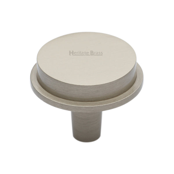 Heritage Brass Flat Round Knob Design 38 mm Satin Nickel finish
 - C4592 38-SN - Choice Handles