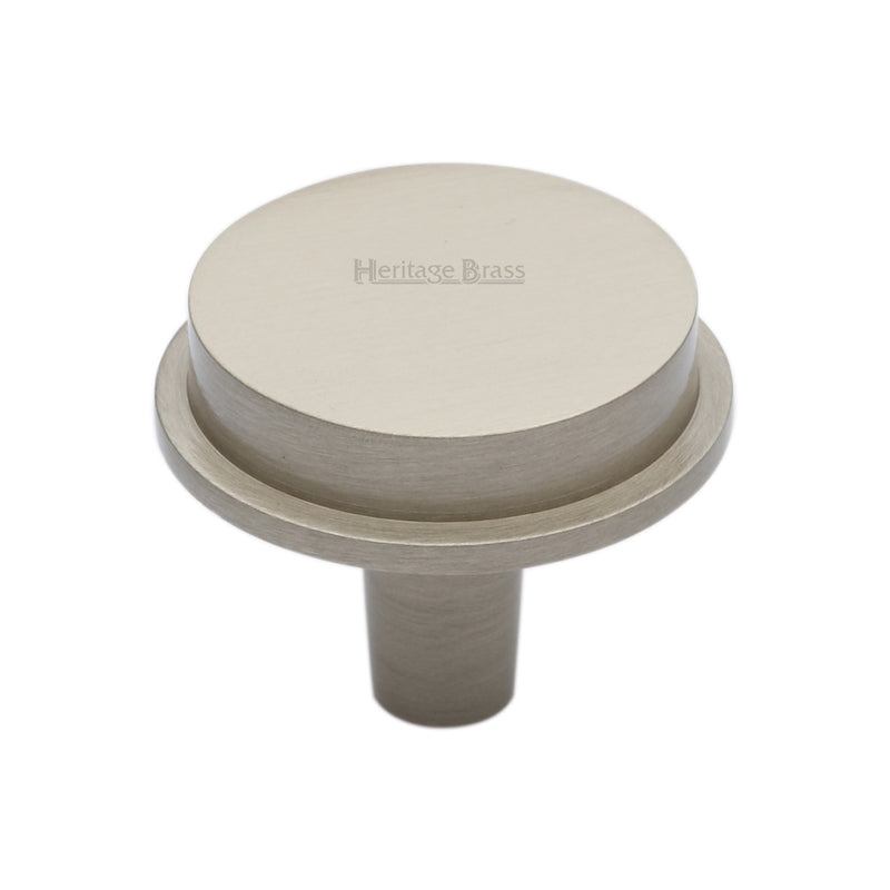 Heritage Brass Flat Round Knob Design 38 mm Satin Nickel finish
 - C4592 38-SN - Choice Handles