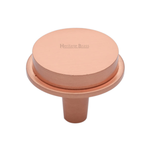 Heritage Brass Flat Round Knob Design 38 mm Satin Rose Gold finish
 - C4592 38-SRG - Choice Handles