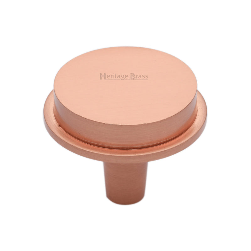 Heritage Brass Flat Round Knob Design 38 mm Satin Rose Gold finish
 - C4592 38-SRG - Choice Handles