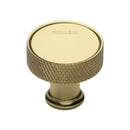 Heritage Brass Cabinet Knob Florence Knurled Design 32mm Polished Brass finish - C4648 32-PB - Choice Handles