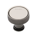 Heritage Brass Cabinet Knob Florence Knurled Design 32mm Polished Nickel - C4648 32-PNF - Choice Handles