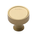 Heritage Brass Cabinet Knob Florence Knurled Design 32mm Satin Brass finish - C4648 32-SB - Choice Handles