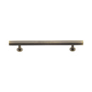 Heritage Brass Cabinet Pull Square Design with Footings 160mm CTC Antique Brass finish - C4760 160-AT - Choice Handles
