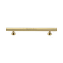 Heritage Brass Cabinet Pull Square Design with Footings 160mm CTC Polished Brass finish - C4760 160-PB - Choice Handles