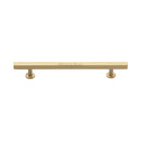 Heritage Brass Cabinet Pull Square Design with Footings 160mm CTC Satin Brass finish - C4760 160-SB - Choice Handles