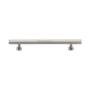 Heritage Brass Cabinet Pull Square Design with Footings 160mm CTC Satin Nickel finish - C4760 160-SN - Choice Handles